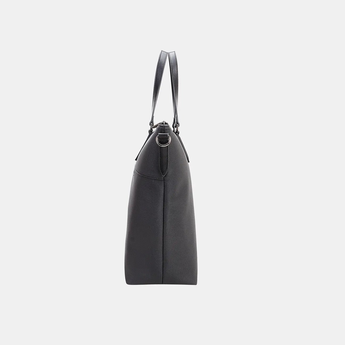 PU Leather Large Tote Bag - GlossiChic Collection Black / One Size GlossiChic Collection handbags
