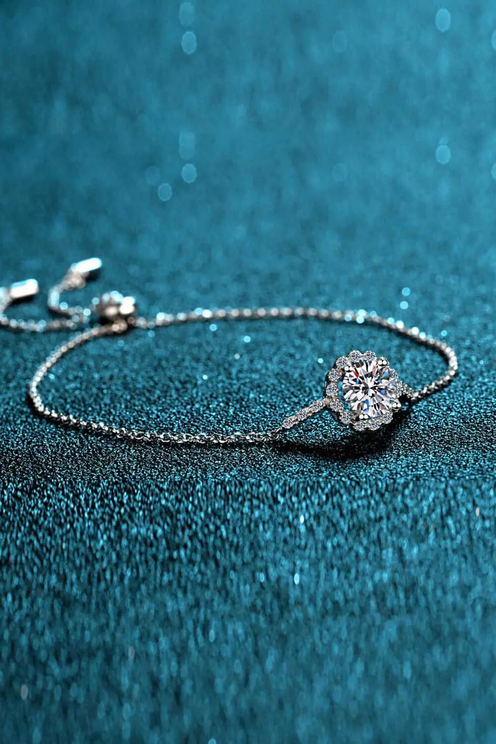 1 Carat Moissanite Chain Bracelet - GlossiChic Collection Silver / One Size GlossiChic Collection jewelry