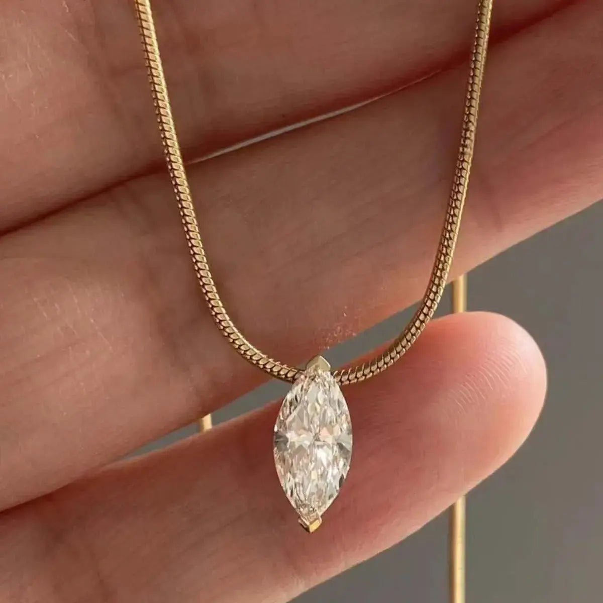 1 Carat Moissanite 925 Sterling Silver Necklace - GlossiChic Collectionjewelry