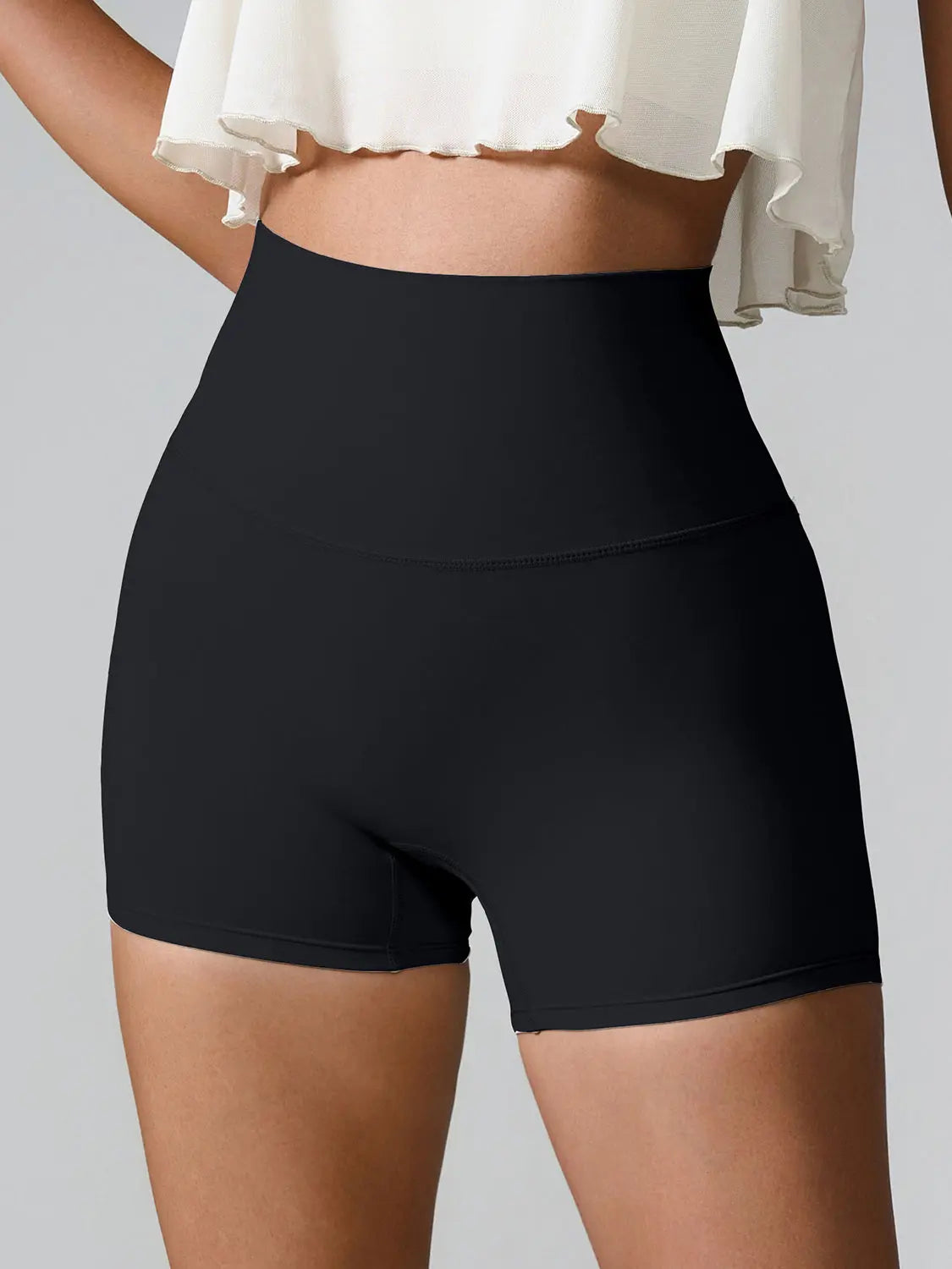 High Waist Active Shorts - GlossiChic Collection Black / S GlossiChic Collection Activewear