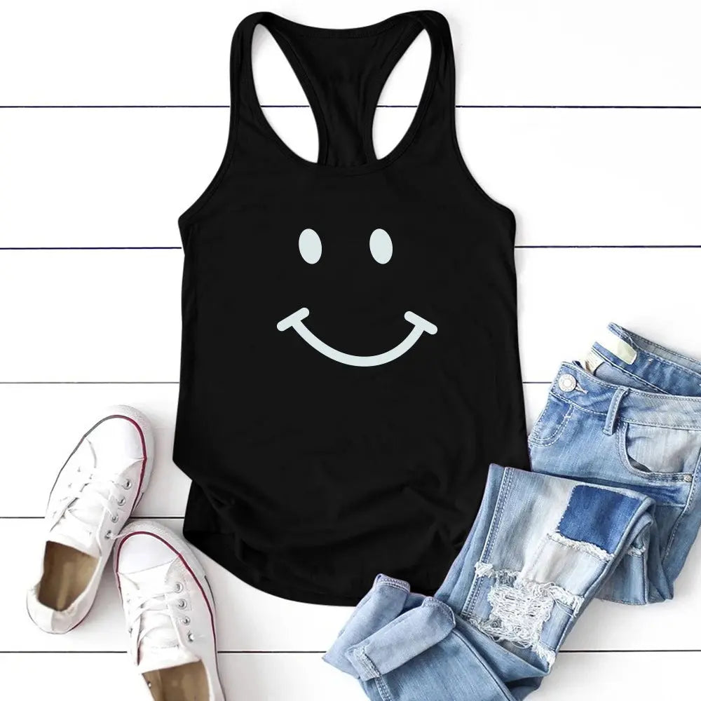 Love Your Smile Fashion Casual Undershirt Top - GlossiChic Collection Black / S GlossiChic Collection Shirts & Tops