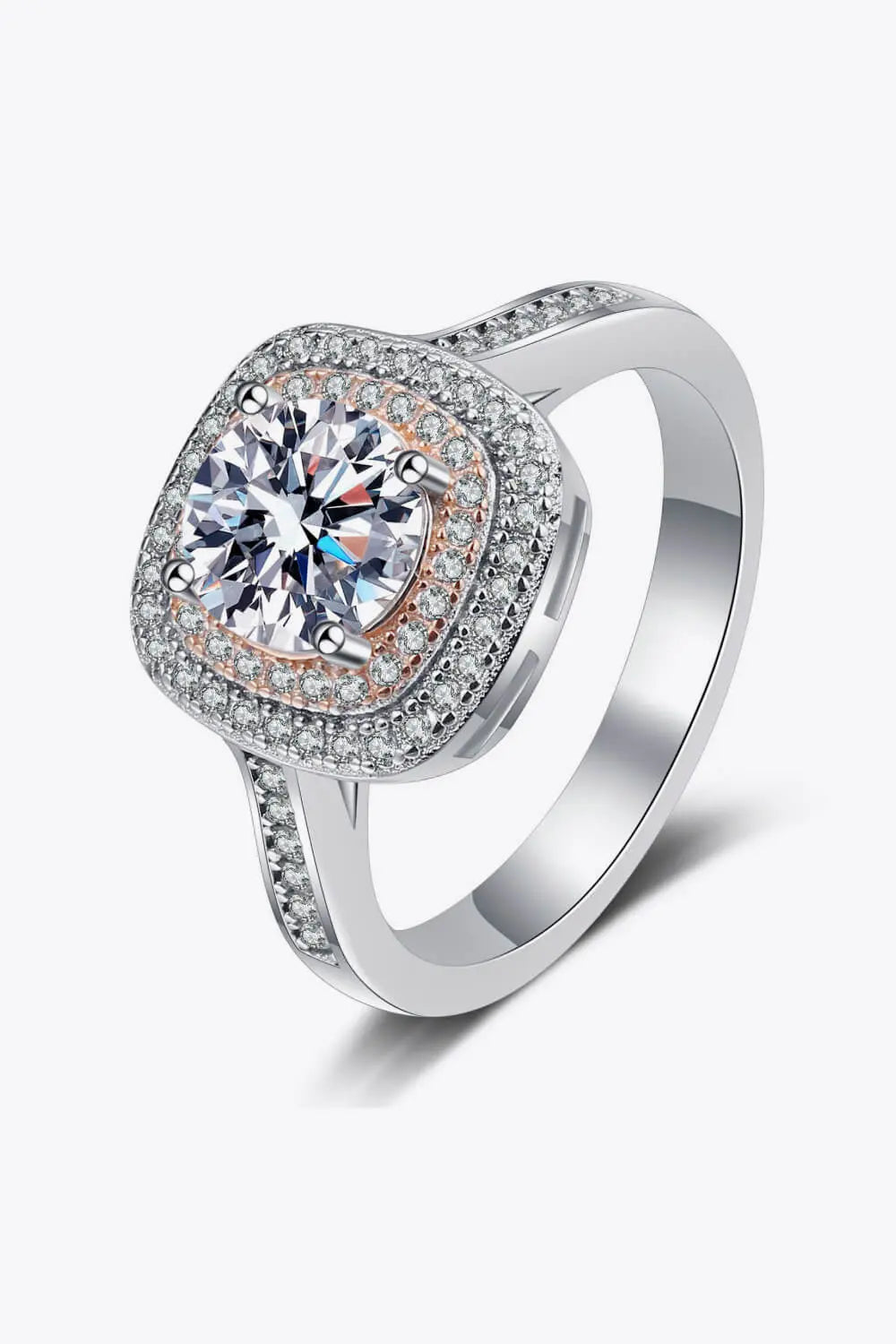 Need You Now Moissanite Ring - GlossiChic Collection Silver/Pink / 4 GlossiChic Collection Rings