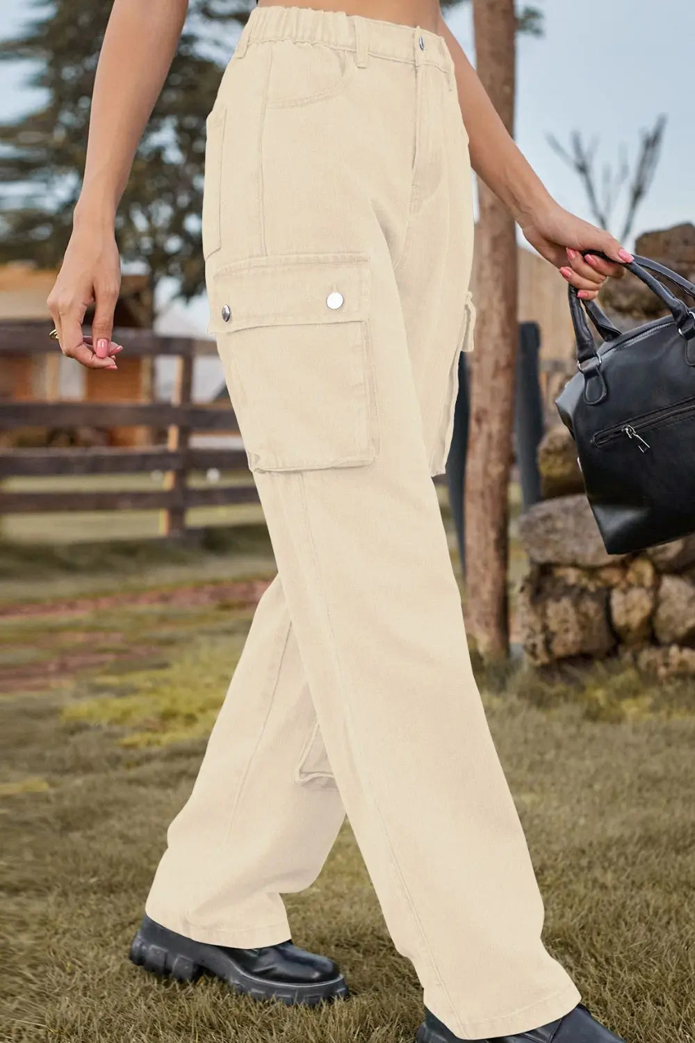 Loose Fit Long Jeans with Pockets - GlossiChic Collection Medium / S GlossiChic Collection Jeans, Pants, & Shorts