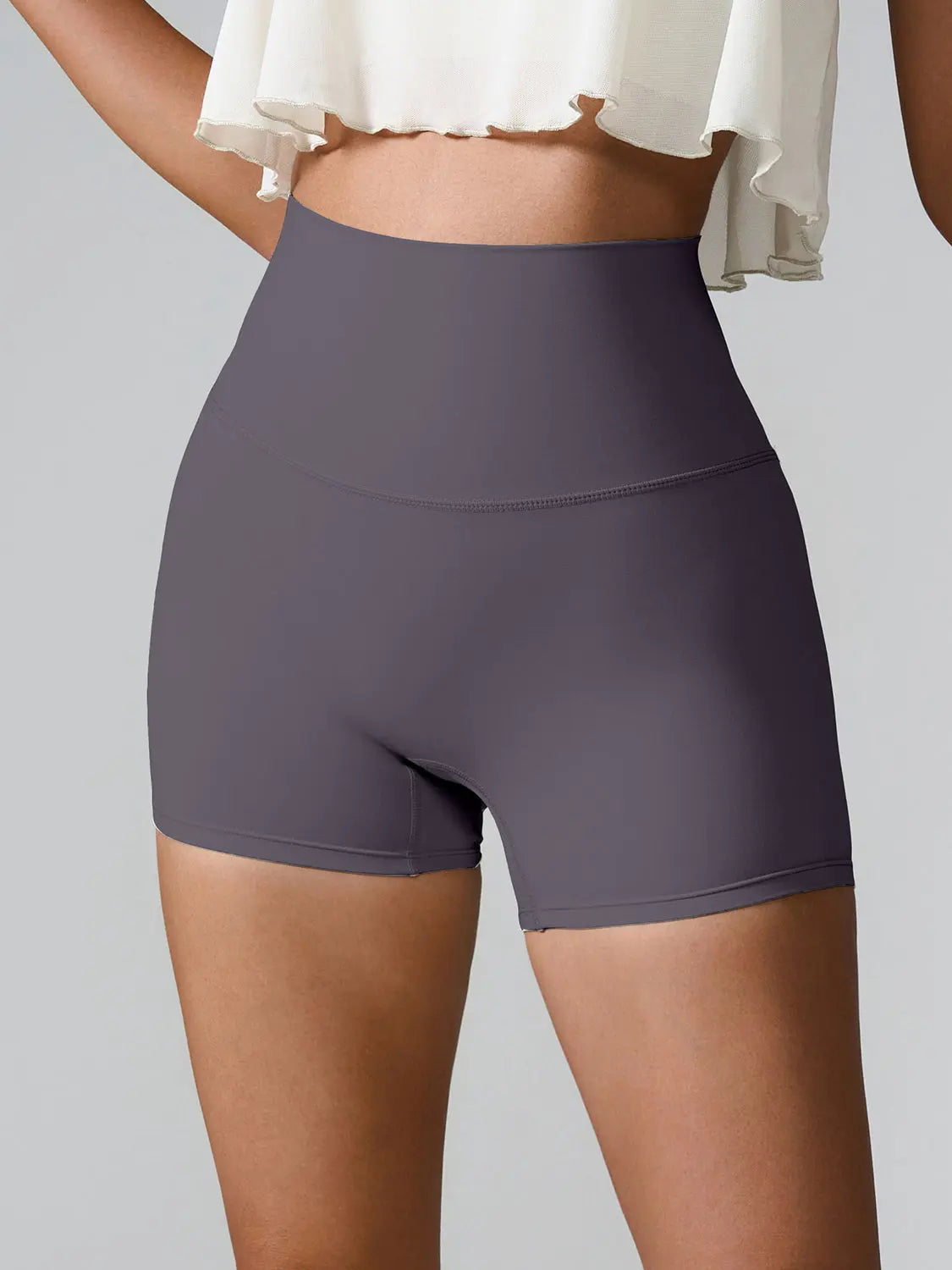 High Waist Active Shorts - GlossiChic Collection Charcoal / S GlossiChic Collection Activewear
