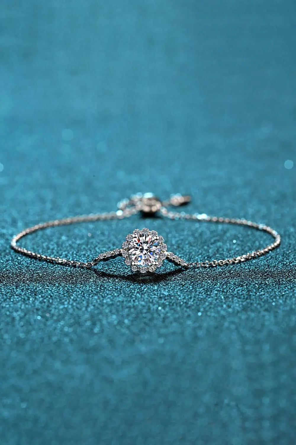 1 Carat Moissanite Chain Bracelet - GlossiChic Collection Silver / One Size GlossiChic Collection jewelry