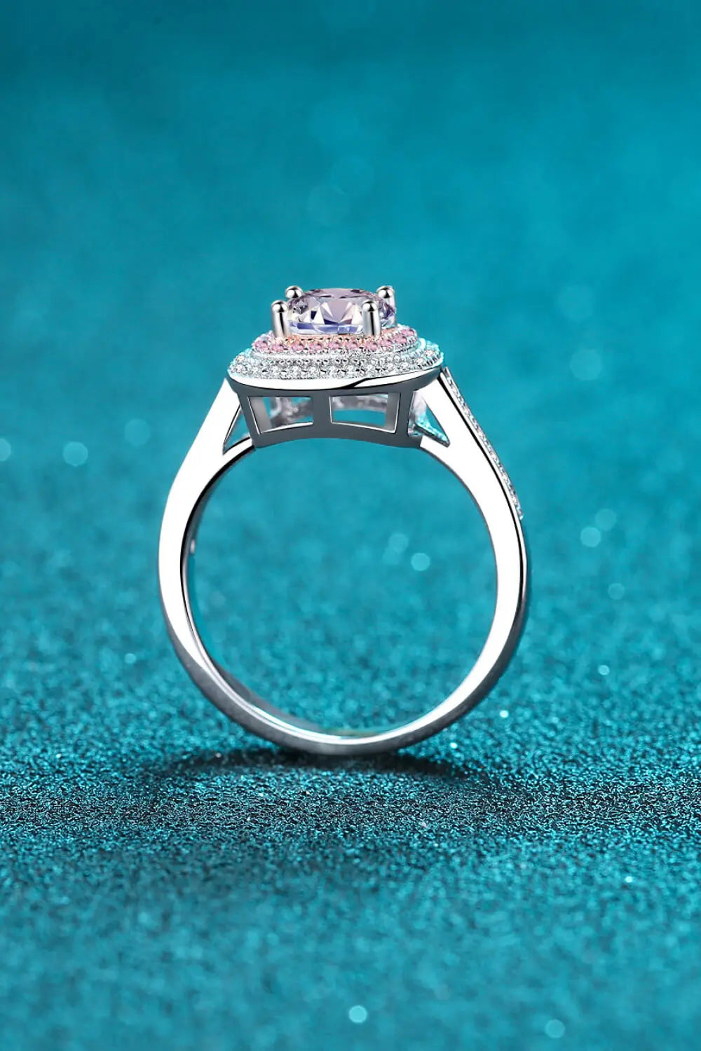 Need You Now Moissanite Ring - GlossiChic Collection Silver/Pink / 4 GlossiChic Collection Rings