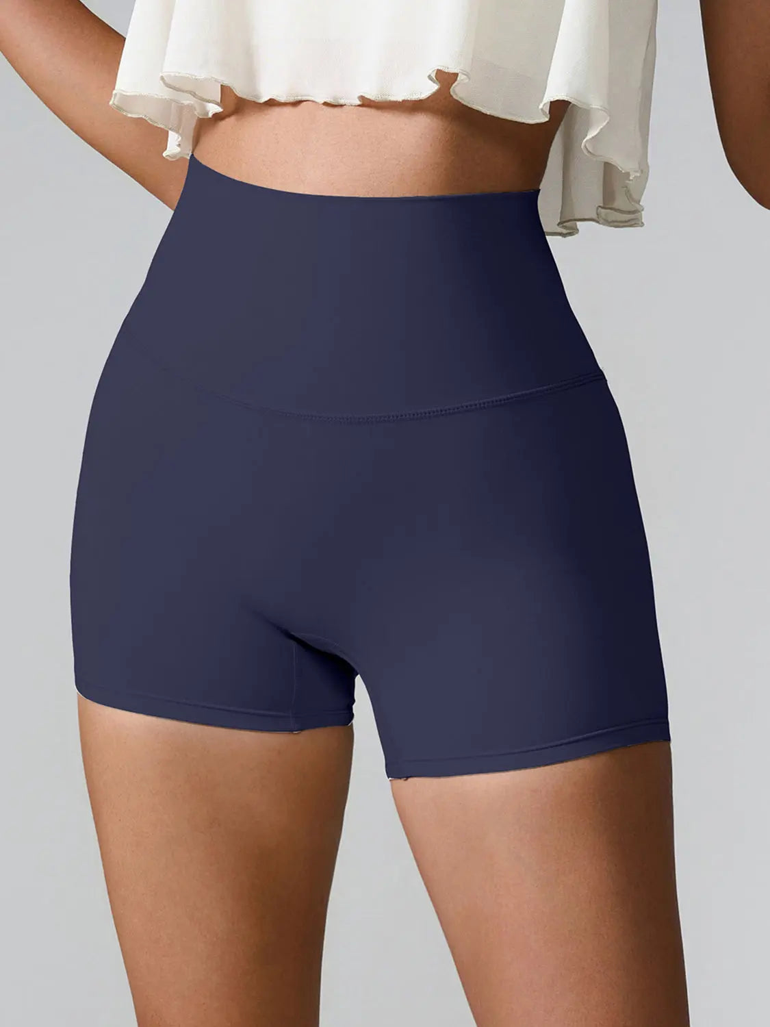High Waist Active Shorts - GlossiChic Collection Navy / S GlossiChic Collection Activewear