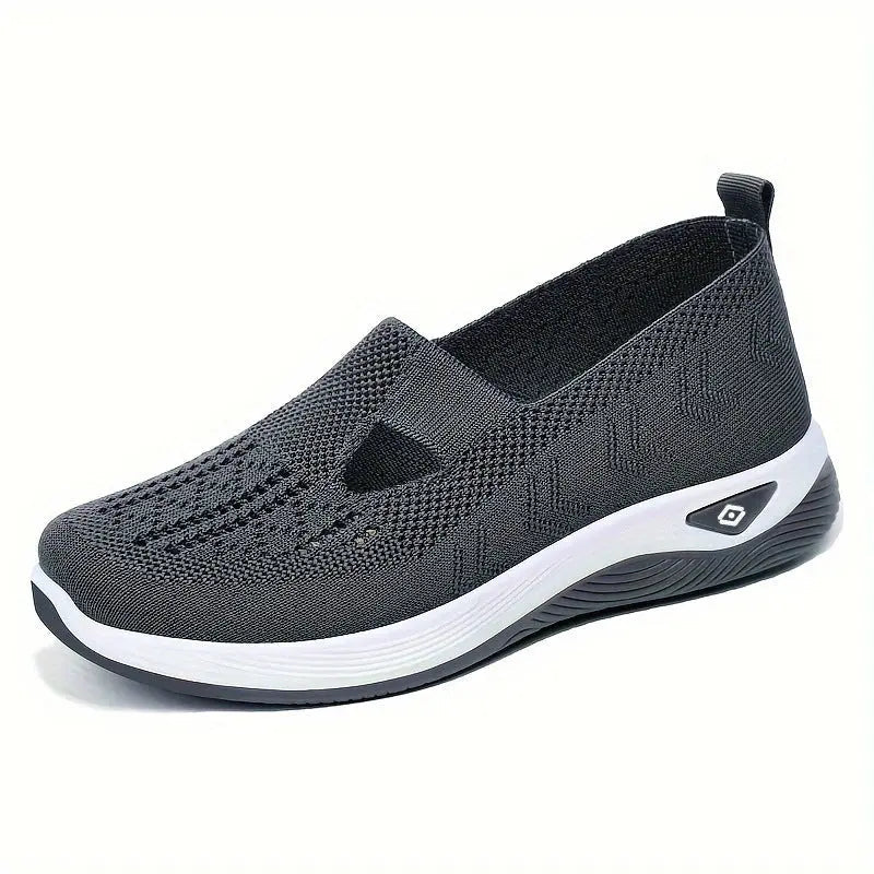 Breathable Mesh Round Toe Wedge Sneakers - GlossiChic CollectionShoes