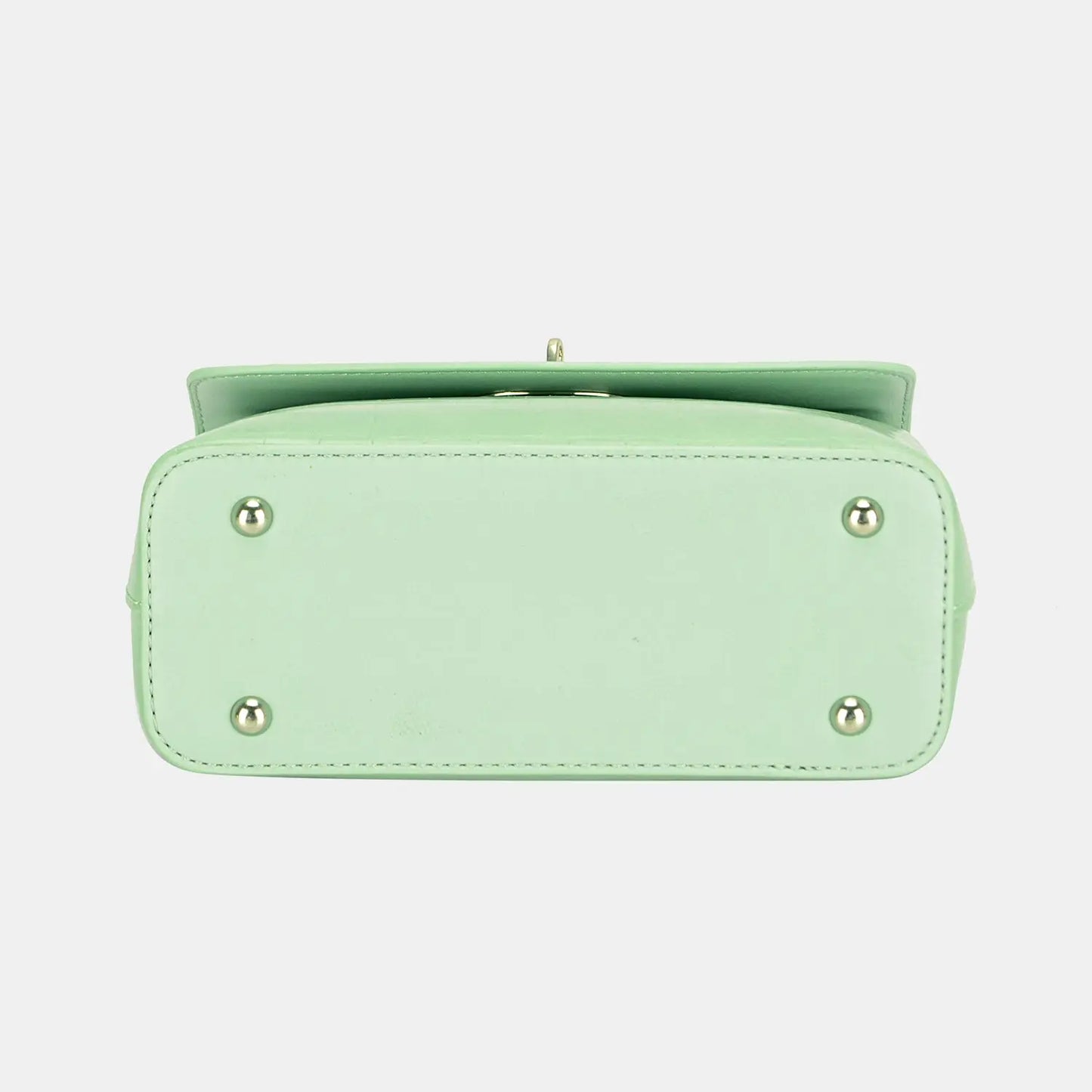 Texture PU Leather Handbag - GlossiChic Collection Light Green / One Size GlossiChic Collection handbags