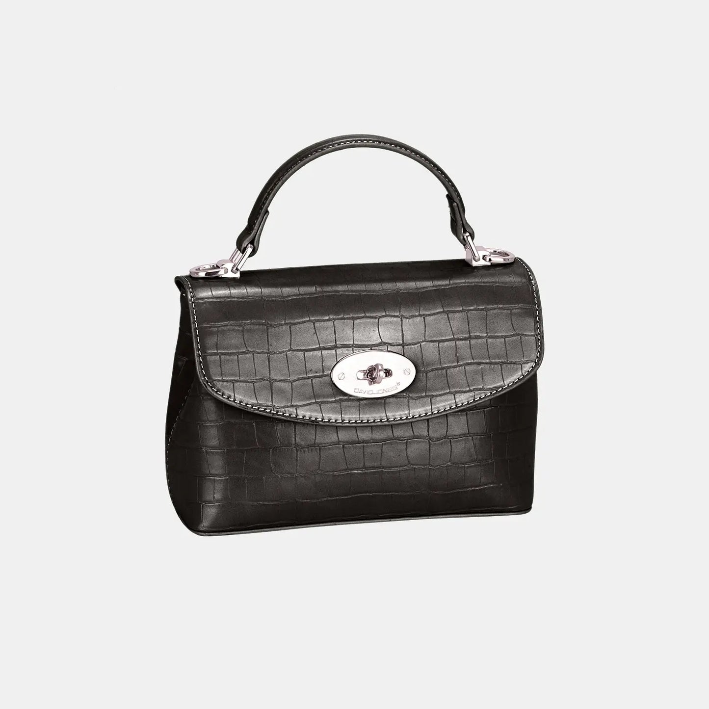 Texture PU Leather Handbag - GlossiChic Collection Black / One Size GlossiChic Collection handbags