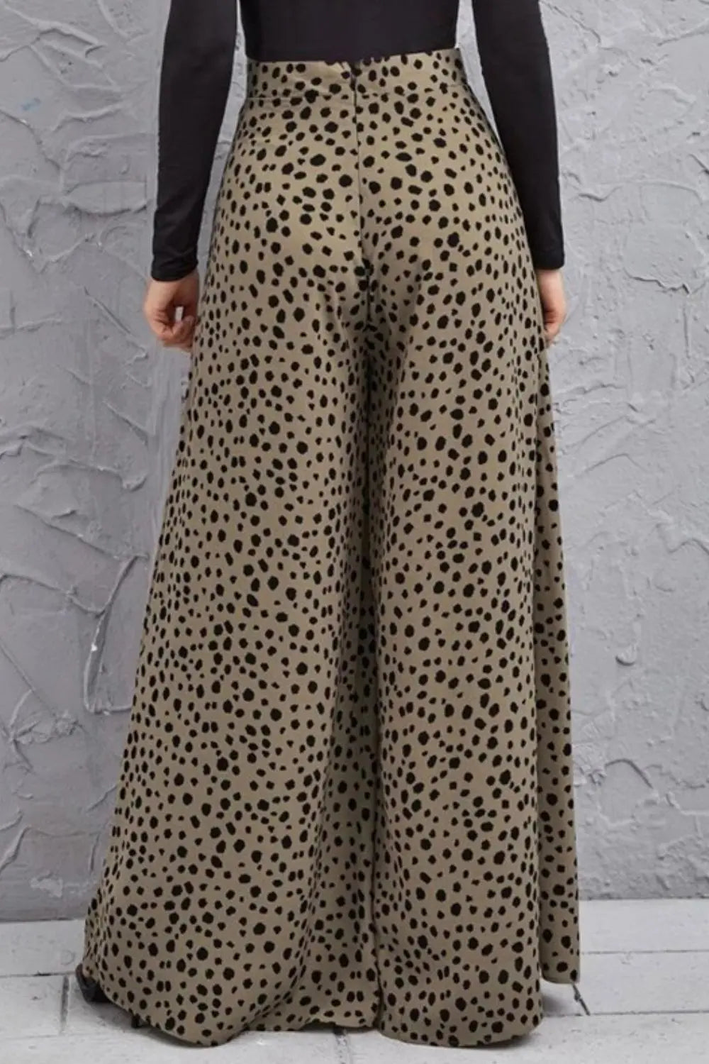 Animal Print High-Rise Culottes - GlossiChic Collection Light Mauve / S GlossiChic Collection Jeans, Pants, & Shorts