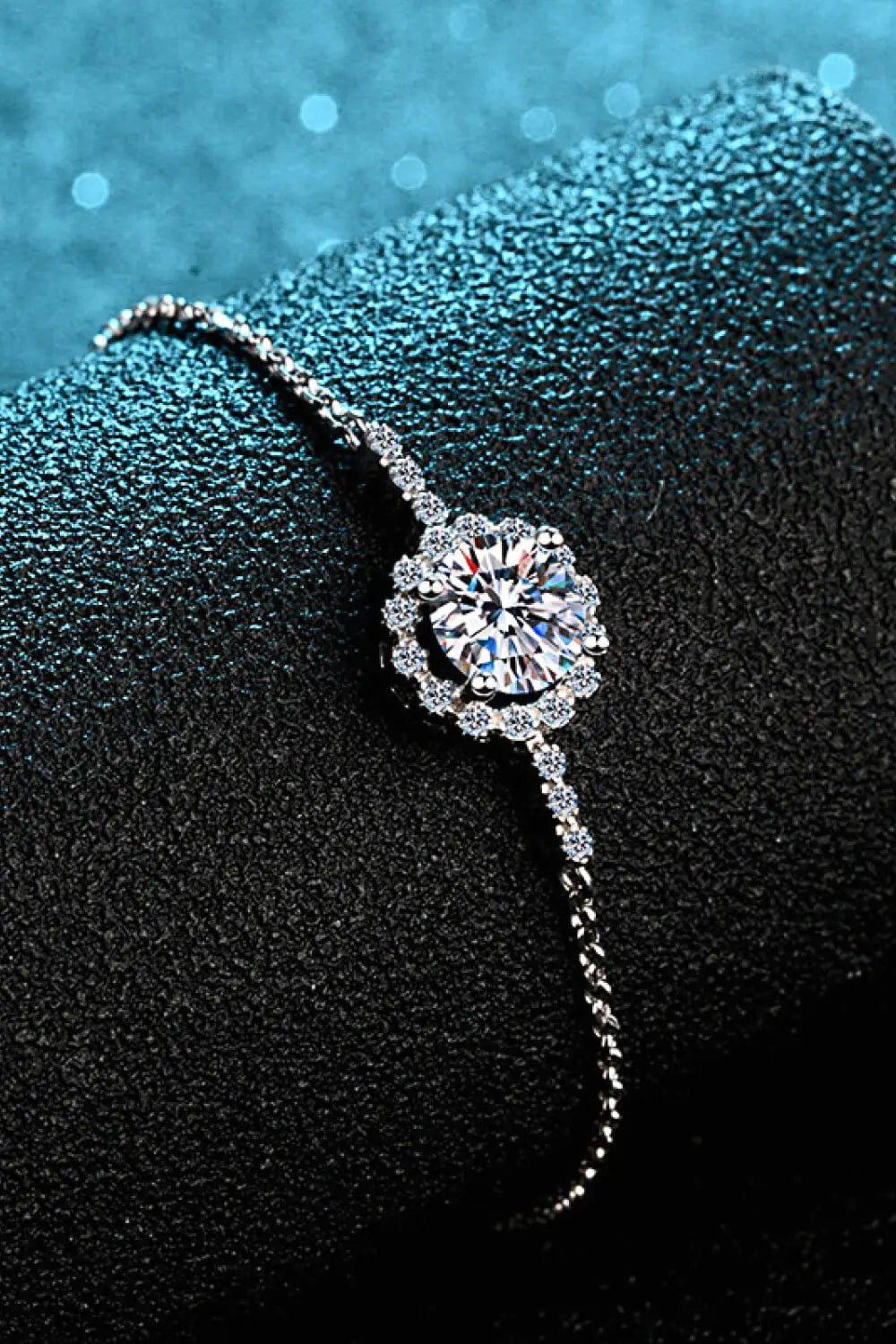 1 Carat Moissanite Chain Bracelet - GlossiChic Collection Silver / One Size GlossiChic Collection jewelry