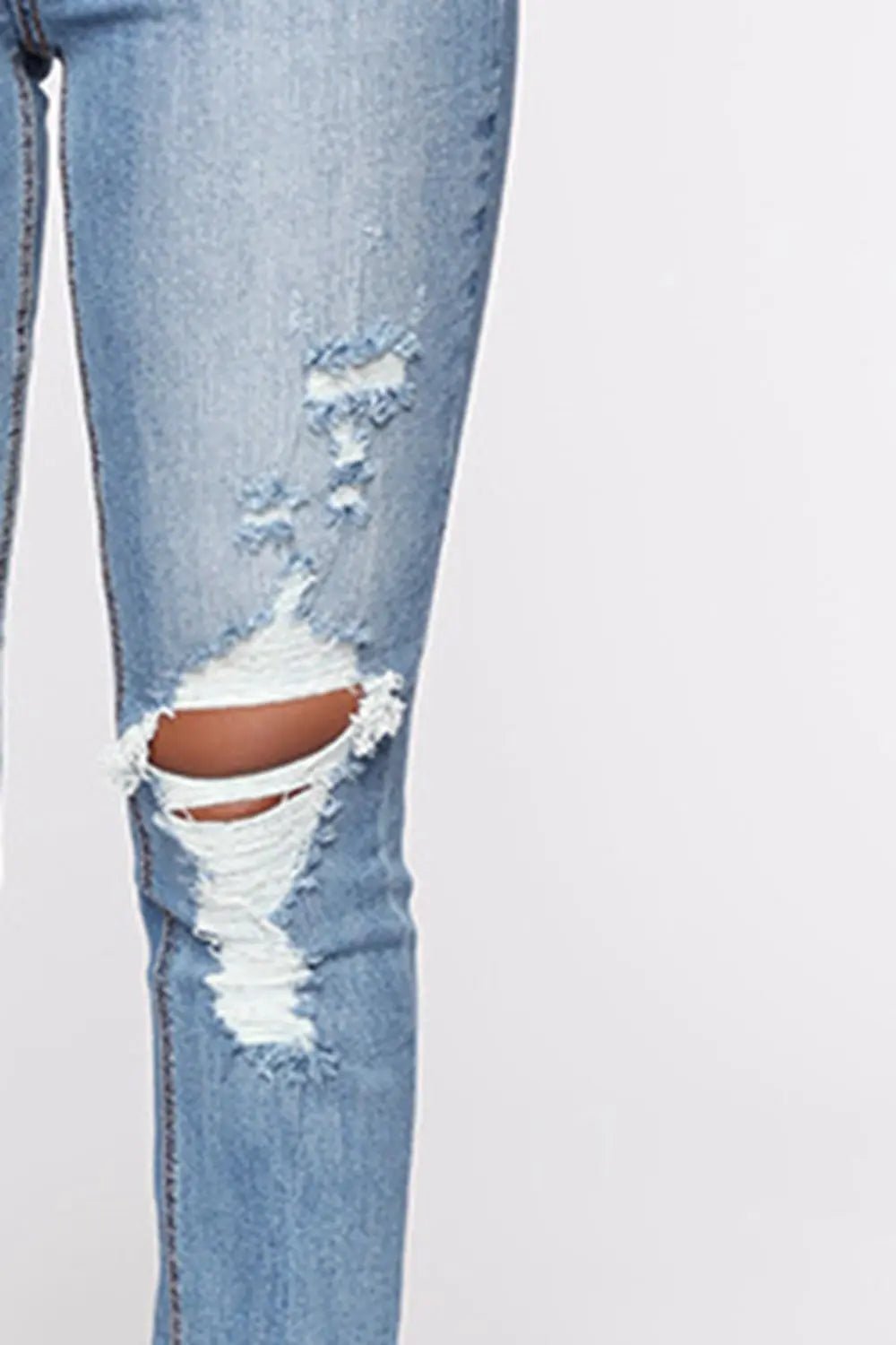 Distressed Slit Jeans - GlossiChic CollectionJeans, Pants, & Shorts