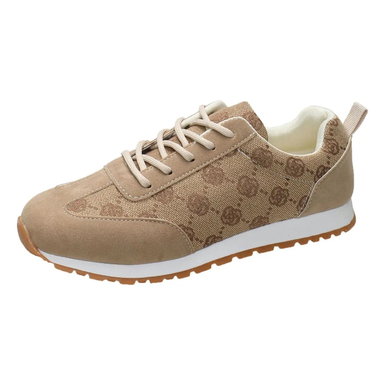 Floral Contrast Round Toe Sneakers - GlossiChic CollectionShoes
