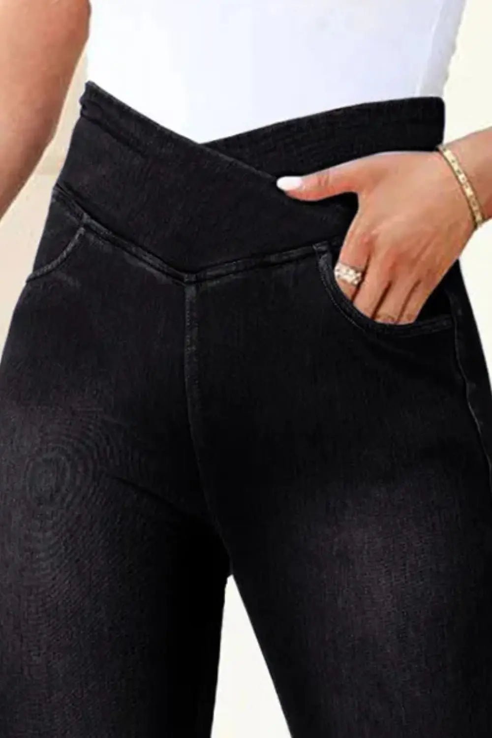 High Waist Jeans with Pockets - GlossiChic CollectionJeans, Pants, & Shorts
