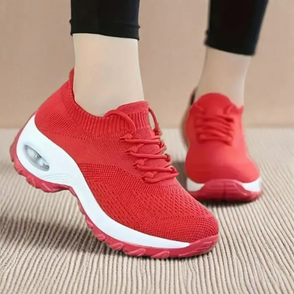 Lace Up Color Mesh Breathable Athletic - GlossiChic CollectionShoes