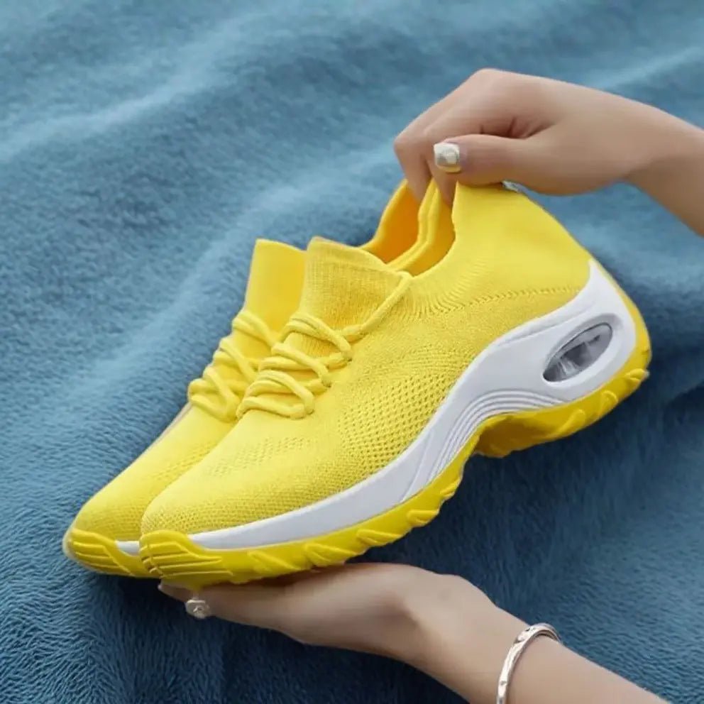 Lace Up Color Mesh Breathable Athletic - GlossiChic CollectionShoes