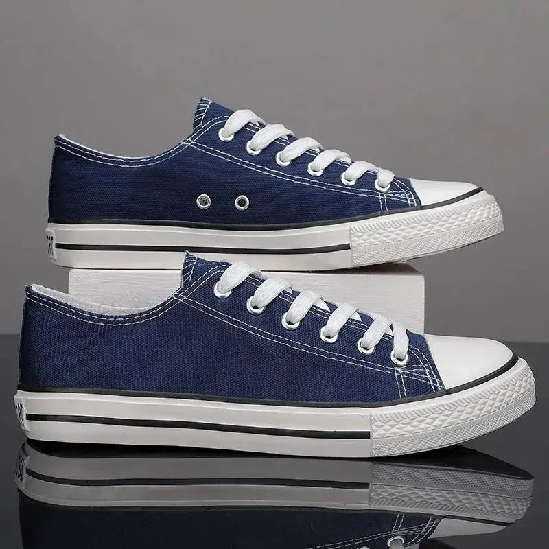 Lace Up Round Toe Canvas Sneakers - GlossiChic CollectionShoes