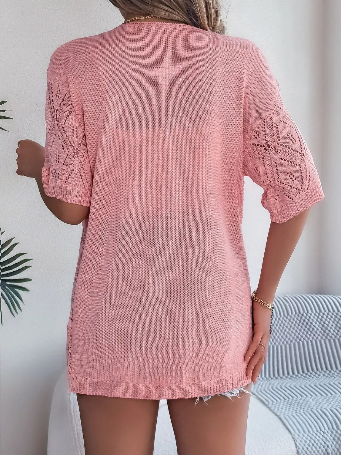 Open Front Half Sleeve Cardigan - GlossiChic CollectionBlazer & Cardigan