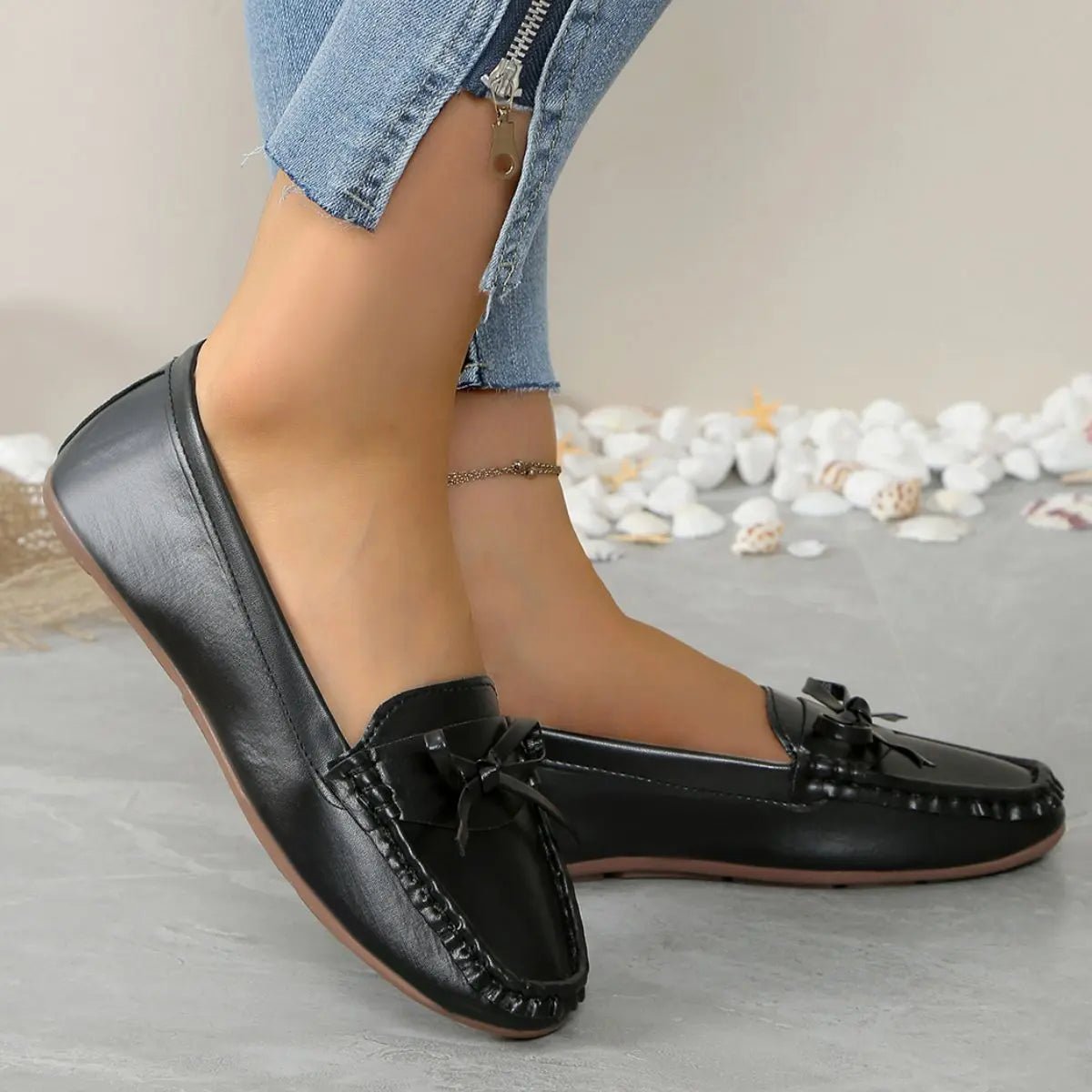 Round Toe Flats Slip - Ons - GlossiChic CollectionShoes