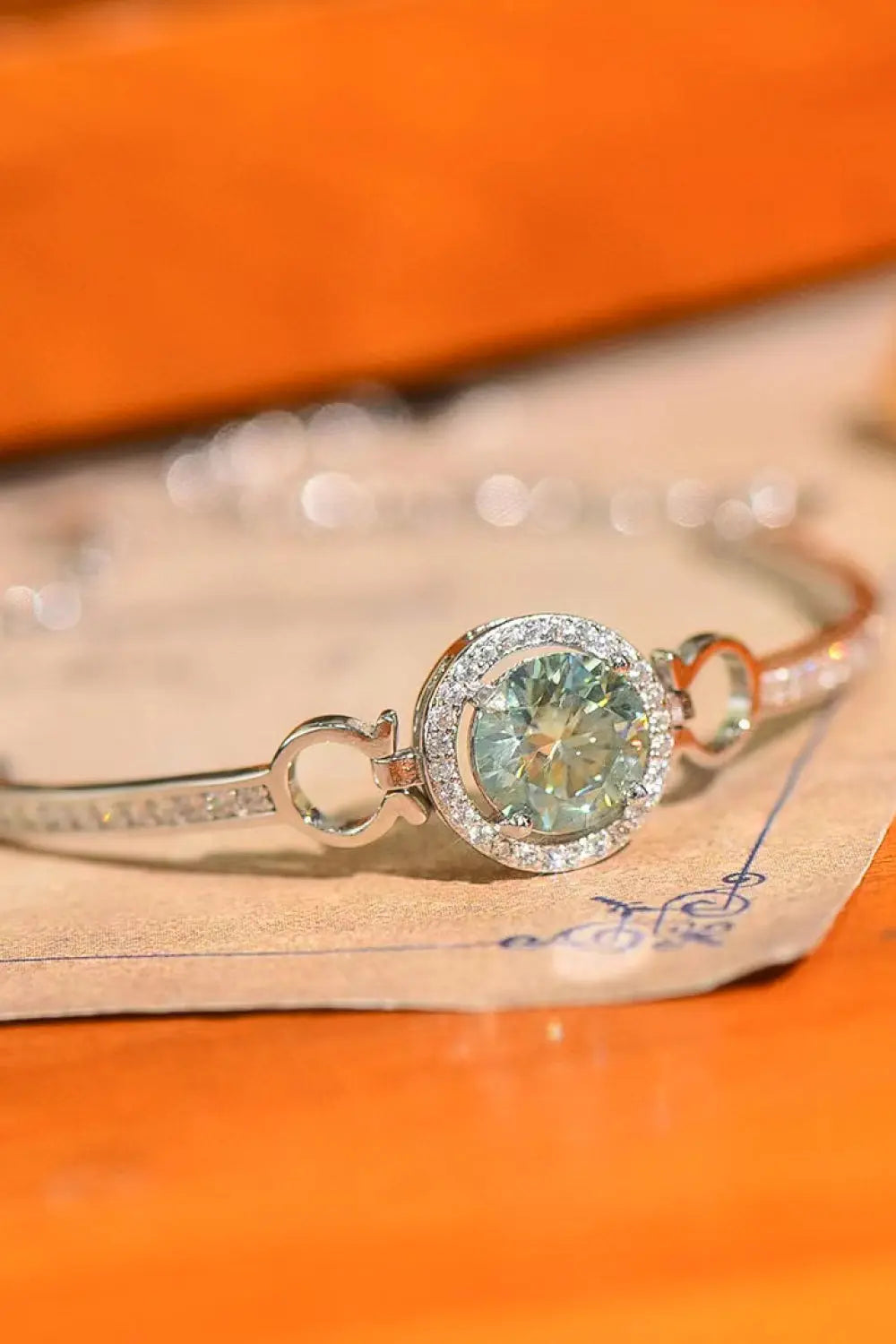 2 Carat Moissanite Platinum-Plated Bracelet - GlossiChic Collection Mint/White / One Size GlossiChic Collection jewelry