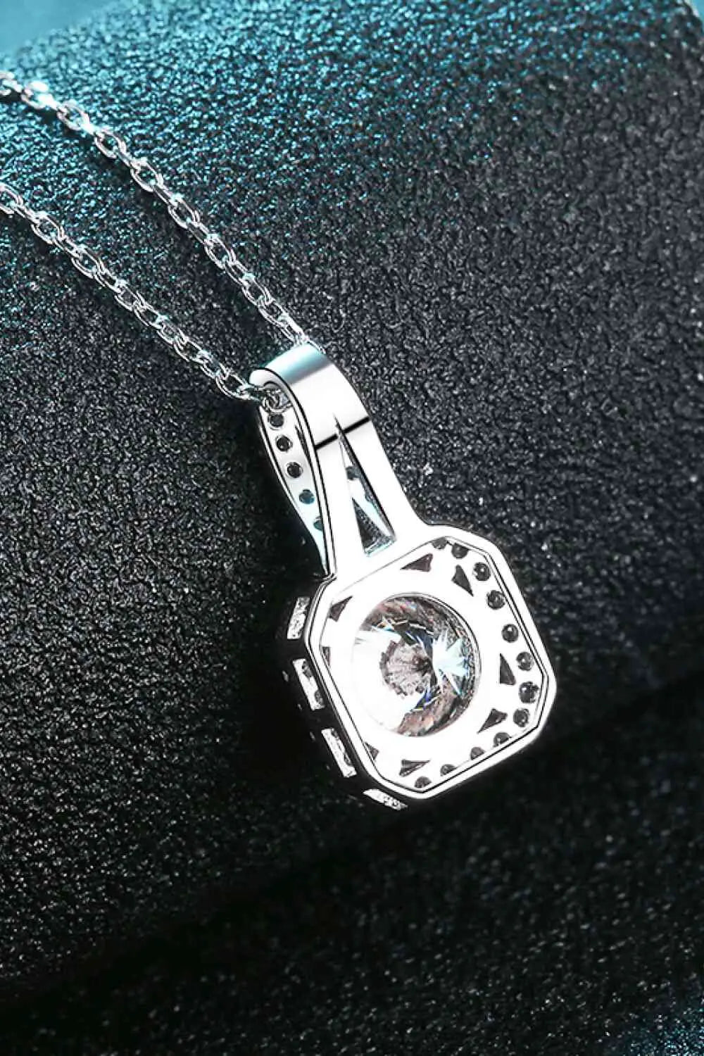1 Carat Moissanite Necklace - GlossiChic Collection Silver / One Size GlossiChic Collection jewelry