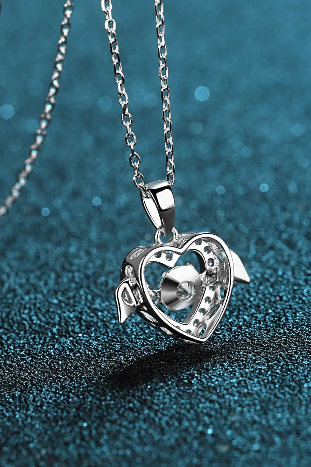 Moissanite 925 Sterling Silver Necklace - GlossiChic Collection Silver / One Size GlossiChic Collection jewelry