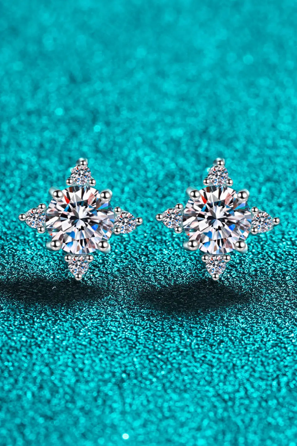 Four Leaf Clover 2 Carat Moissanite Stud Earrings - GlossiChic Collection Silver / One Size GlossiChic Collection jewelry