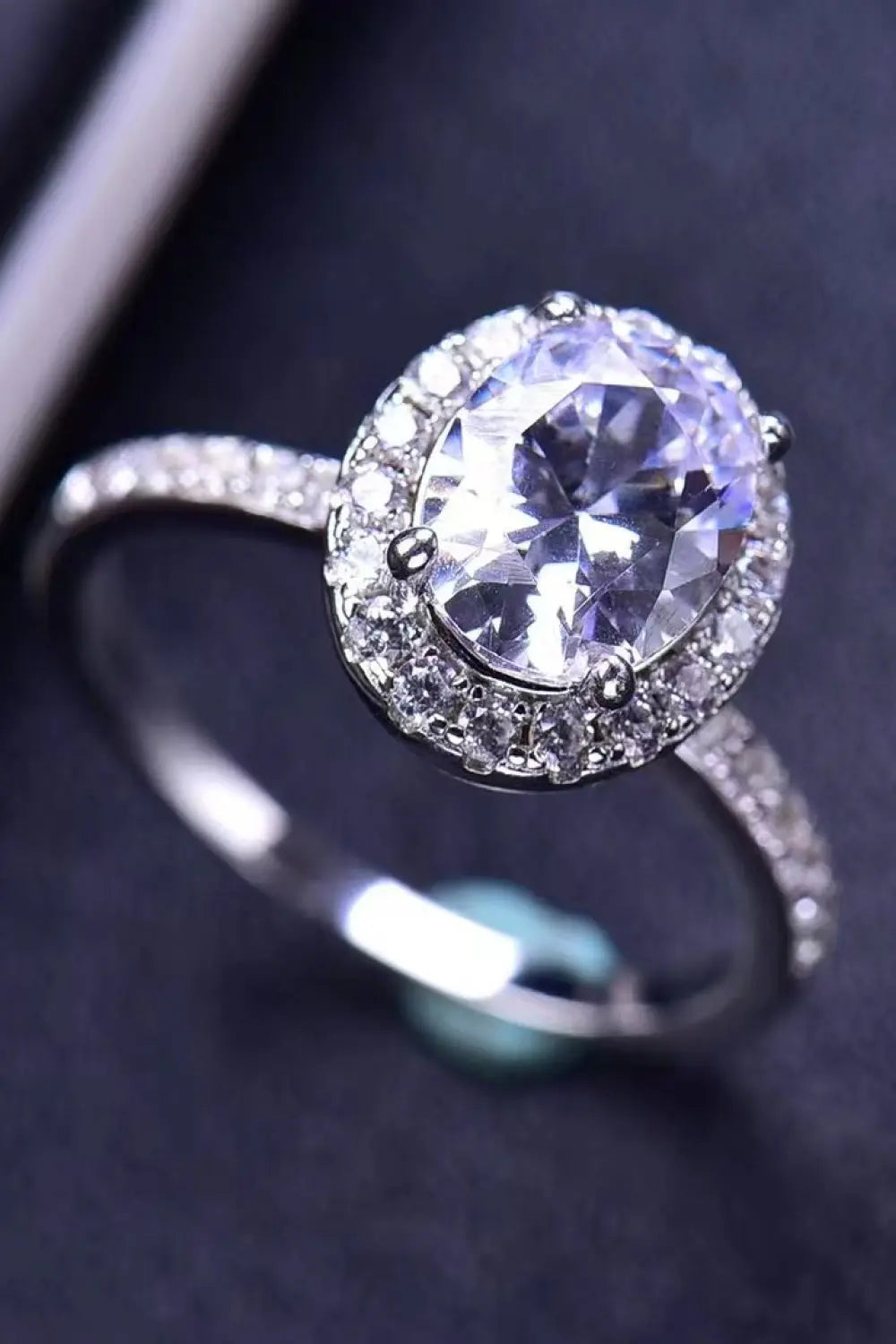 2 Carat Moissanite Platinum-Plated Ring - GlossiChic Collection White / 5 GlossiChic Collection jewelry