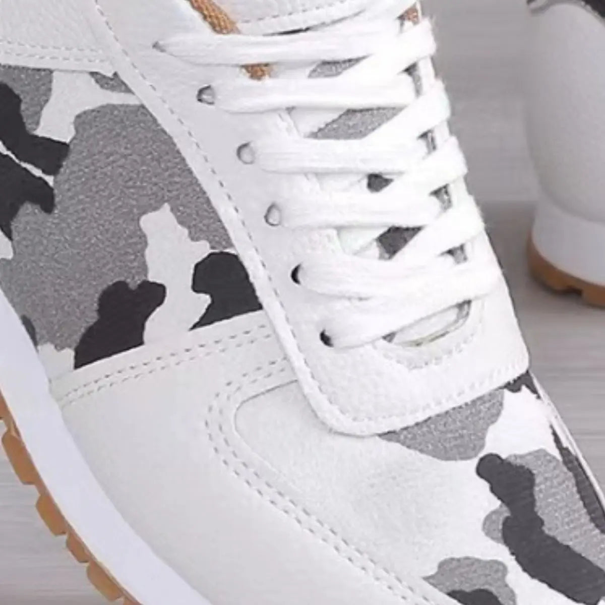 Tied Printed PU Leather Athletic - GlossiChic Collection Black / 36(US5) GlossiChic Collection Shoes & Accessories