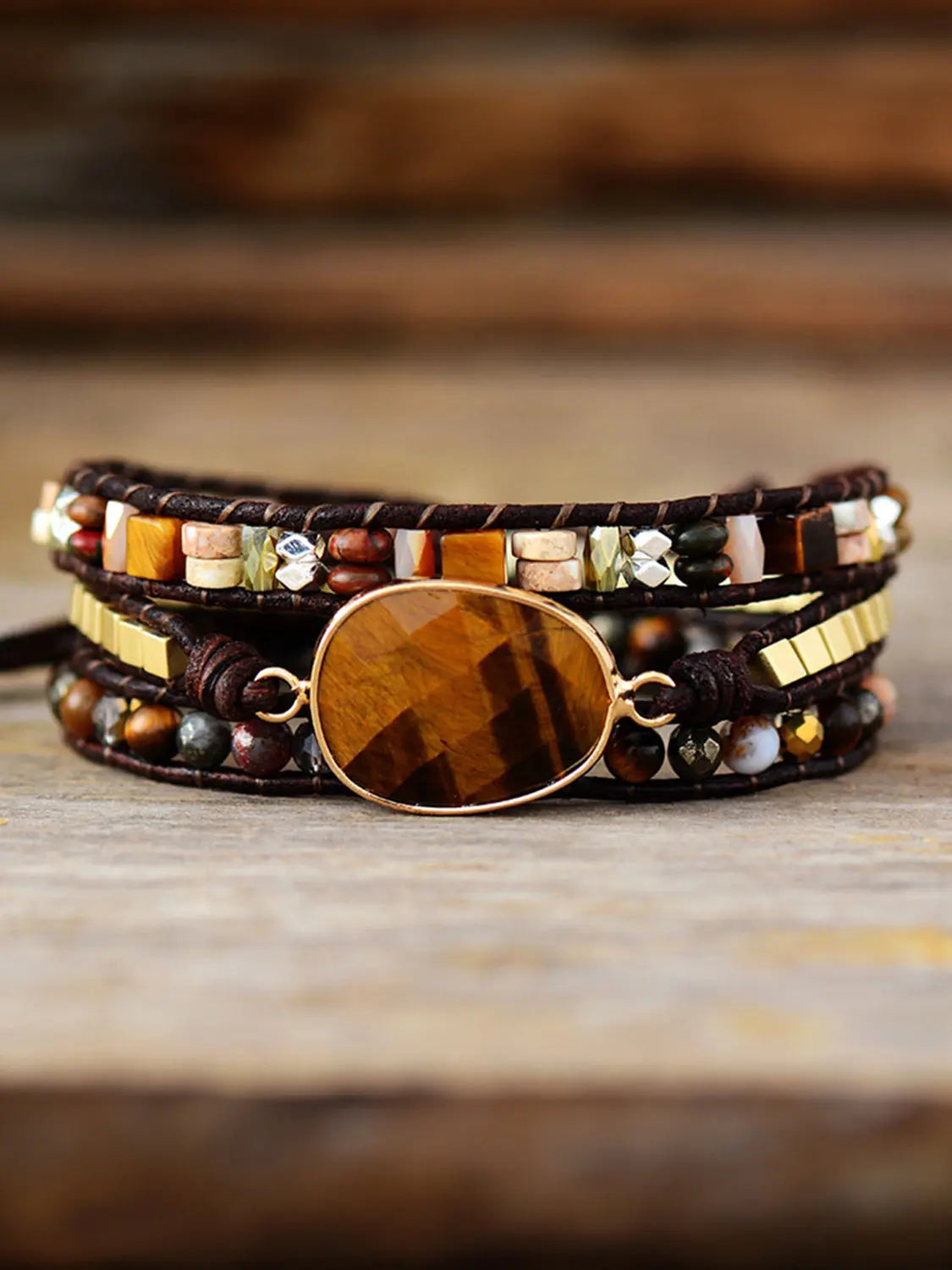 Geometrical Shape Triple-Layer Bracelet - GlossiChic Collection Style A / One Size GlossiChic Collection jewelry