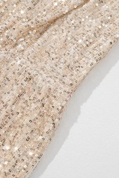 Sequin Spaghetti Strap Wide Leg Jumpsuit - GlossiChic Collection Gold / S GlossiChic Collection Jumpers & Rompers