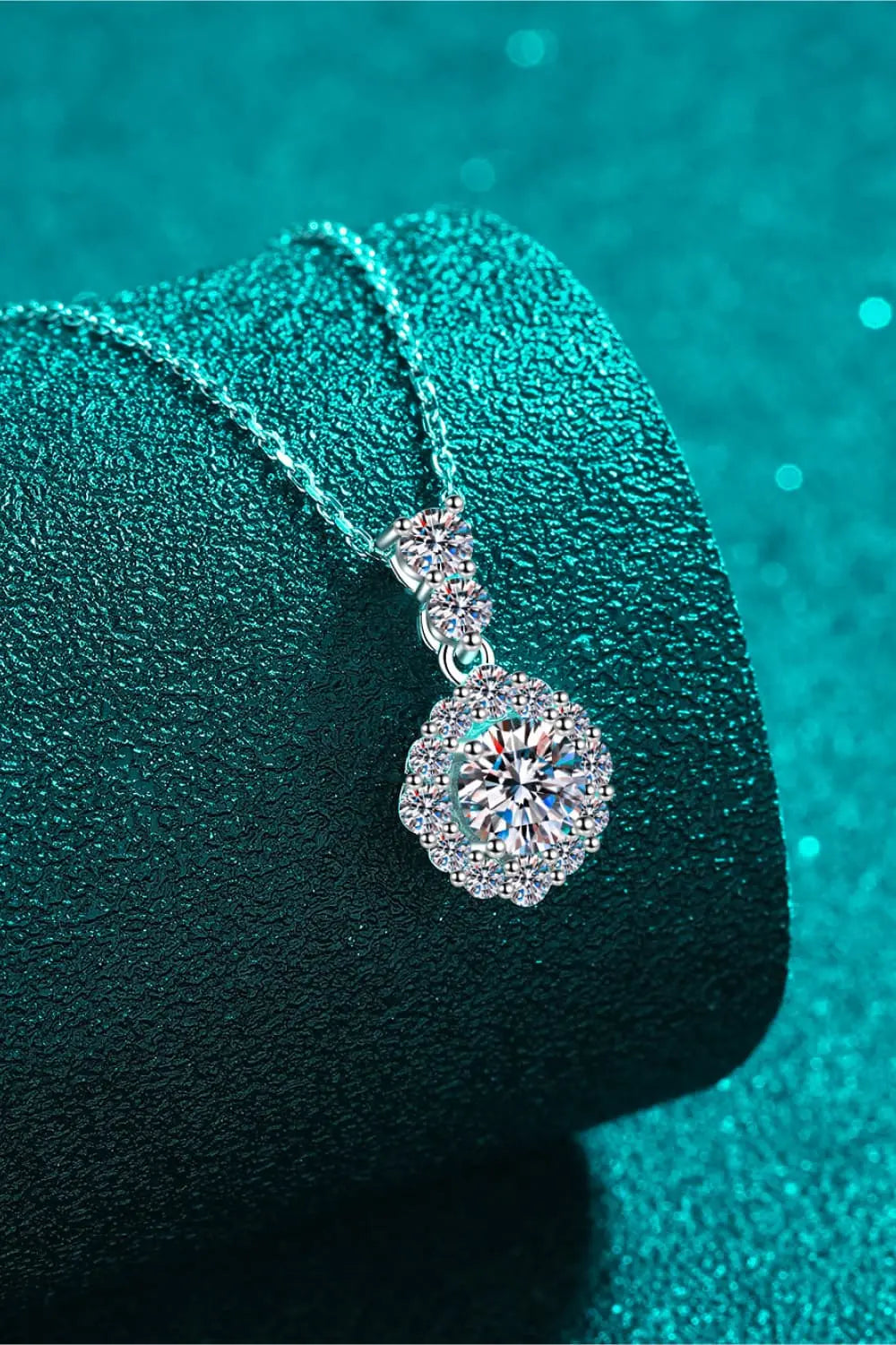 1 Carat Moissanite 925 Sterling Silver Necklace - GlossiChic Collection Silver / One Size GlossiChic Collection jewelry