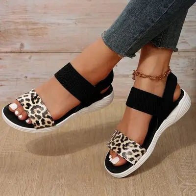 PU Leather Open Toe Low Heel Sandals - GlossiChic Collection Multicolor / 36(US5) GlossiChic Collection Shoes & Accessories