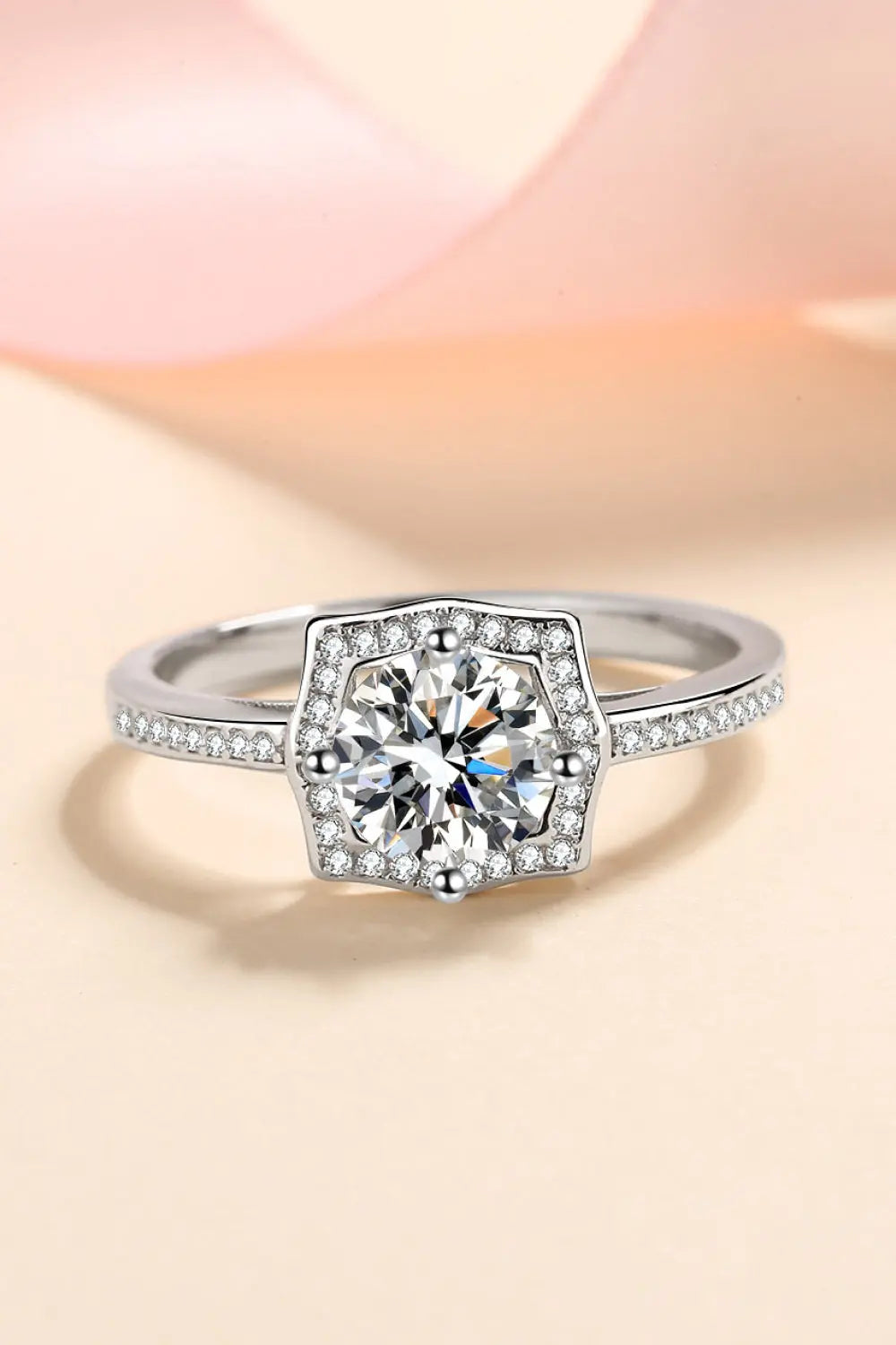 Embrace The Joy 1 Carat Moissanite Ring - GlossiChic Collection Silver / 4 GlossiChic Collection jewelry
