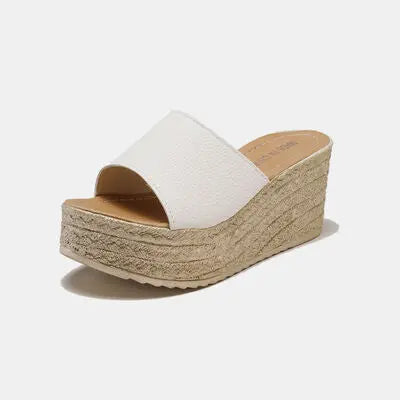 PU Leather Open Toe Sandals - GlossiChic Collection White / 35(US4) GlossiChic Collection Shoes & Accessories