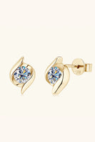 1 Carat Moissanite 925 Sterling Silver Stud Earrings - GlossiChic Collection