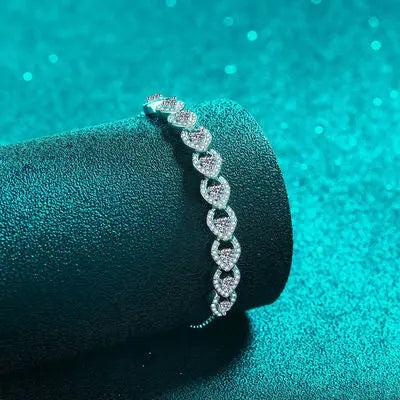 1 Carat Moissanite 925 Sterling Silver Bracelet - GlossiChic Collection Silver / One Size GlossiChic Collection Bracelets