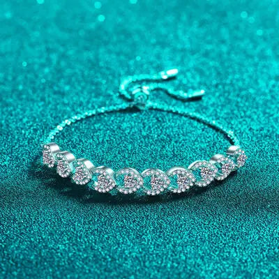 1 Carat Moissanite 925 Sterling Silver Bracelet - GlossiChic Collection Silver / One Size GlossiChic Collection Bracelets
