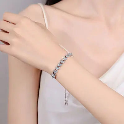 1 Carat Moissanite 925 Sterling Silver Bracelet - GlossiChic Collection Silver / One Size GlossiChic Collection Bracelets