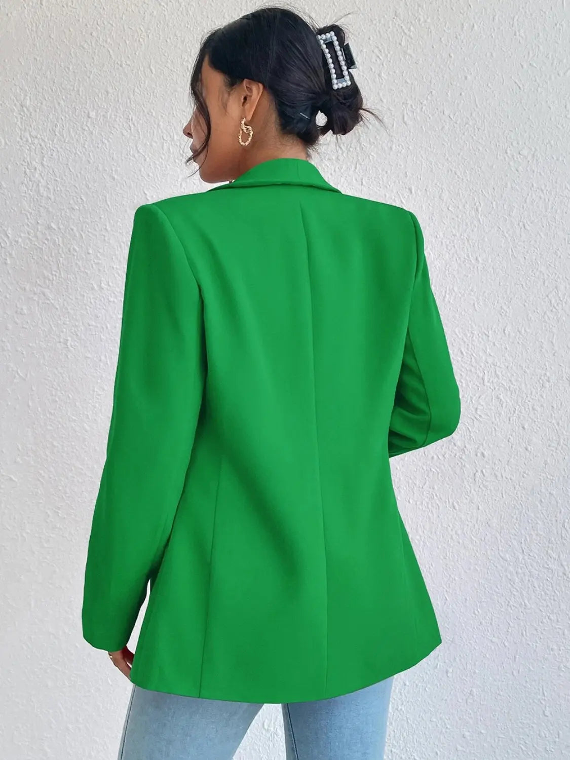 Shawl Collar Long Sleeve Blazer - GlossiChic Collection Hot Pink / S GlossiChic Collection Blazer & Cardigan