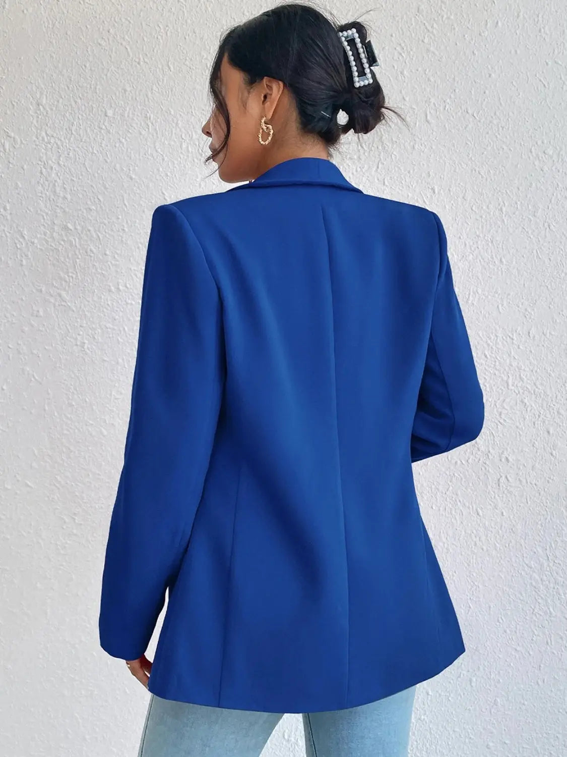 Shawl Collar Long Sleeve Blazer - GlossiChic Collection Hot Pink / S GlossiChic Collection Blazer & Cardigan