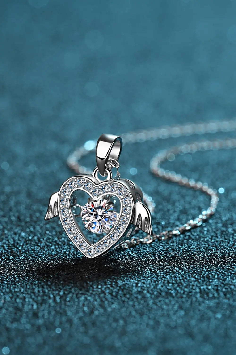 Moissanite 925 Sterling Silver Necklace - GlossiChic Collection Silver / One Size GlossiChic Collection jewelry