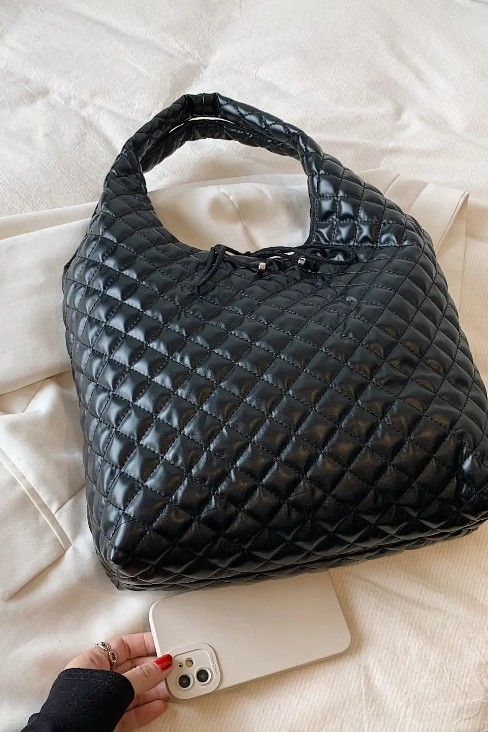 PU Leather Handbag - GlossiChic Collection Black / One Size GlossiChic Collection handbags