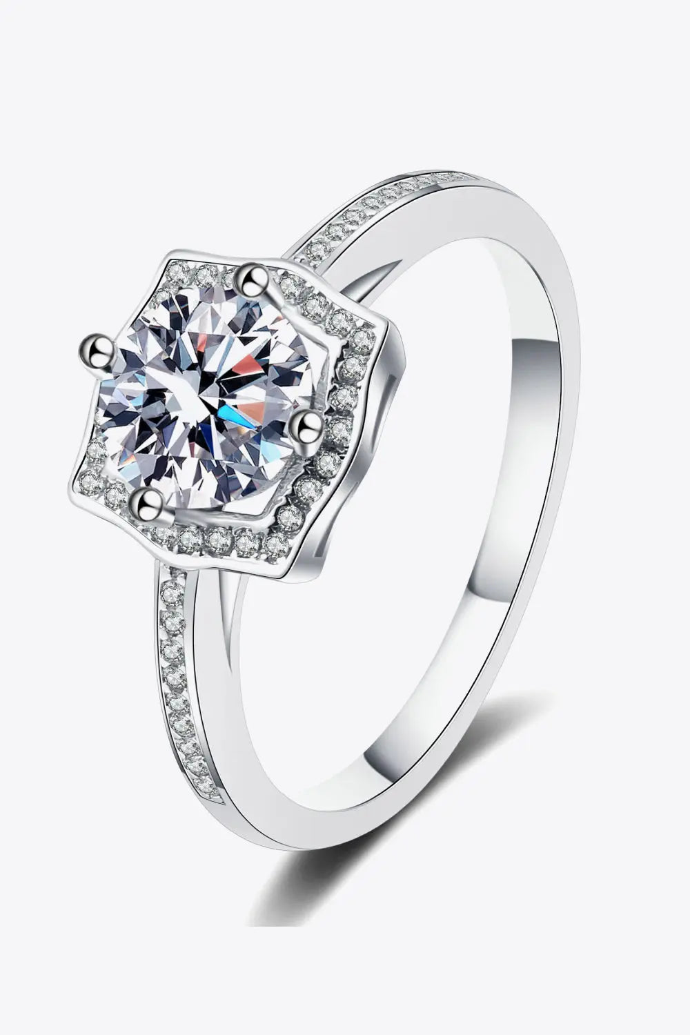 Embrace The Joy 1 Carat Moissanite Ring - GlossiChic Collection Silver / 4 GlossiChic Collection jewelry