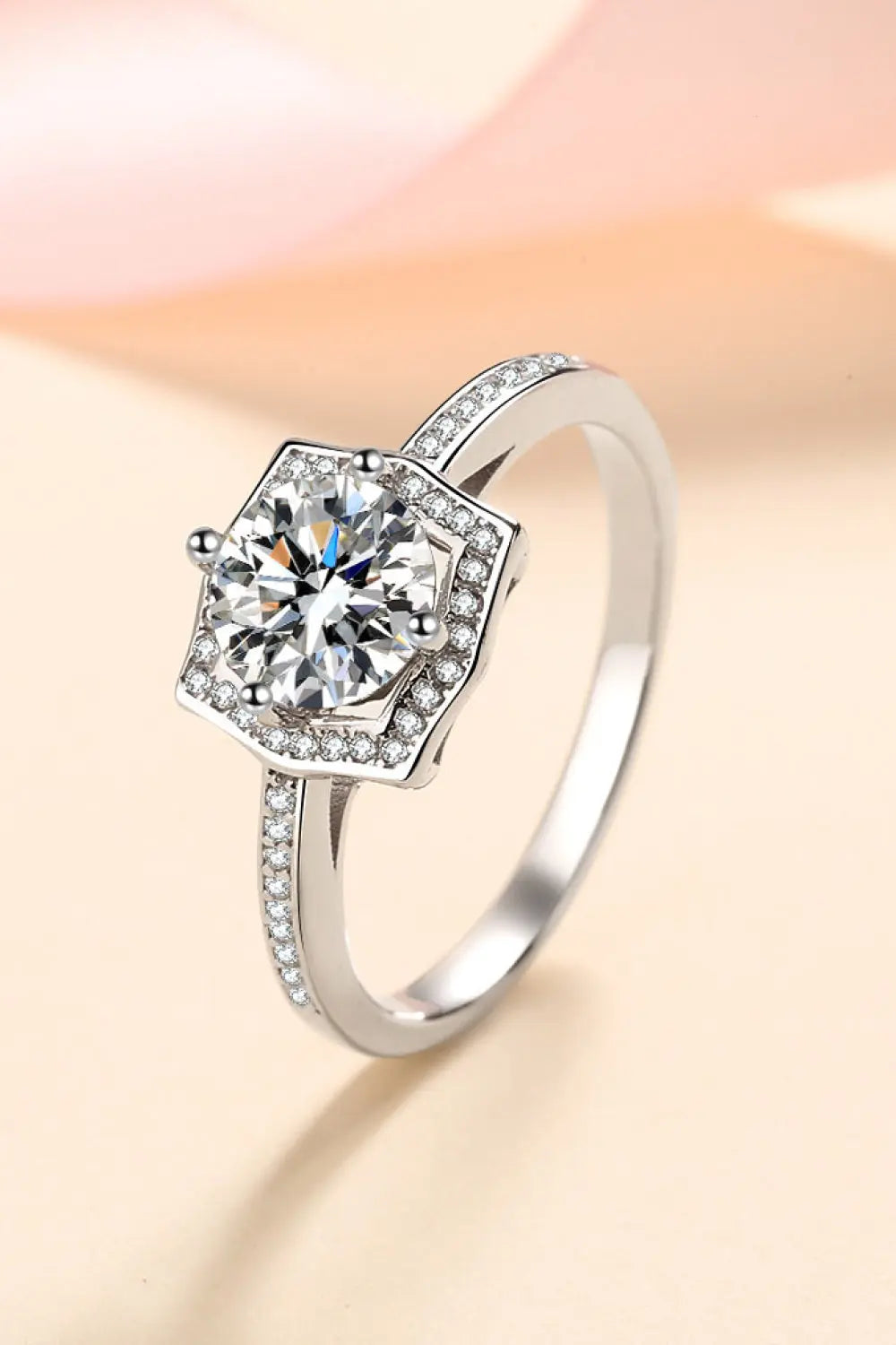 Embrace The Joy 1 Carat Moissanite Ring - GlossiChic Collection Silver / 4 GlossiChic Collection jewelry