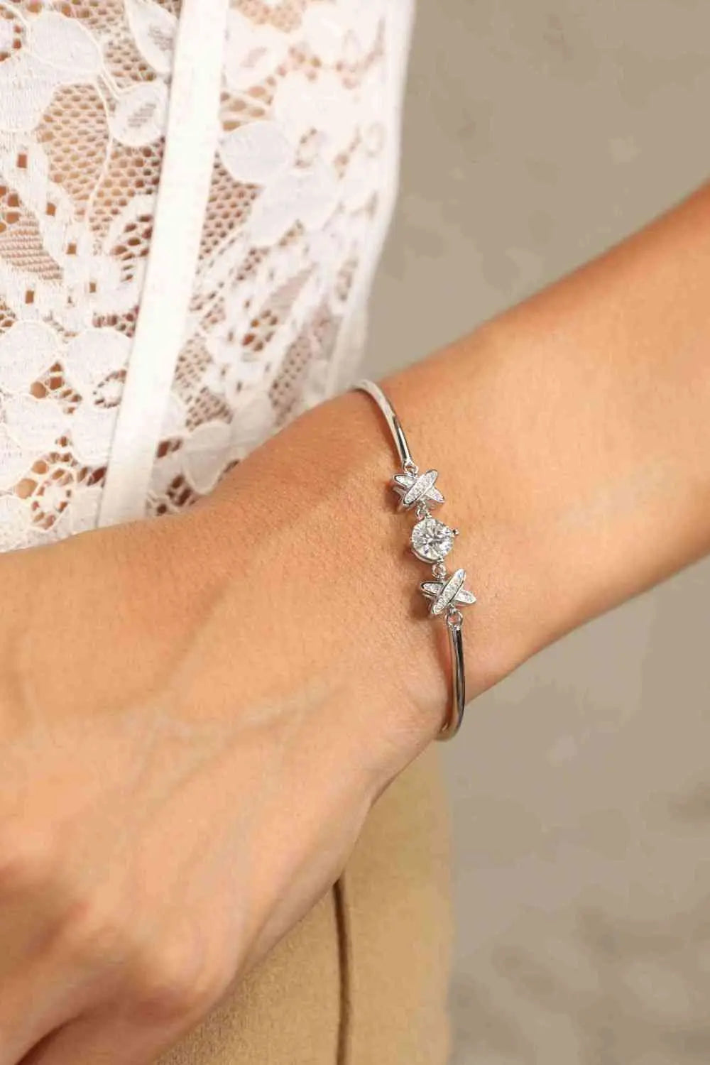 Happy State of Mind 1 Carat Moissanite Bracelet - GlossiChic Collection Silver / One Size GlossiChic Collection jewelry