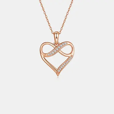 Moissanite 925 Sterling Silver Heart Necklace - GlossiChic Collection Gold / One Size GlossiChic Collection jewelry