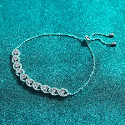 1 Carat Moissanite 925 Sterling Silver Bracelet - GlossiChic Collection Silver / One Size GlossiChic Collection Bracelets