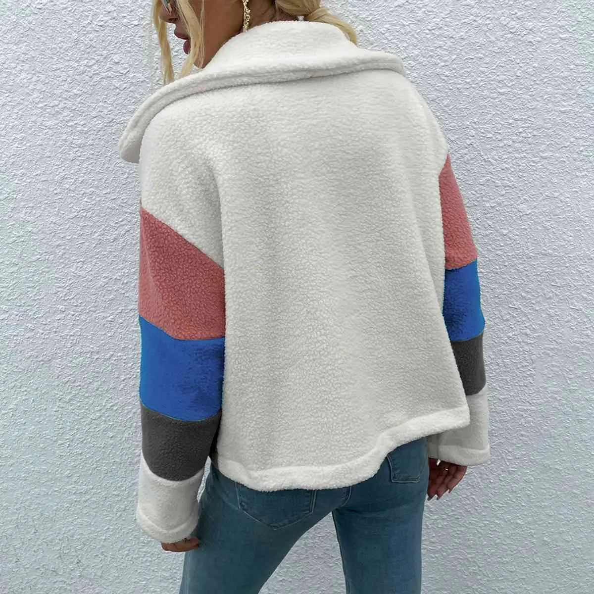 Color Block Button Down Collared Jacket - GlossiChic Collection Mustard / S GlossiChic Collection apparel